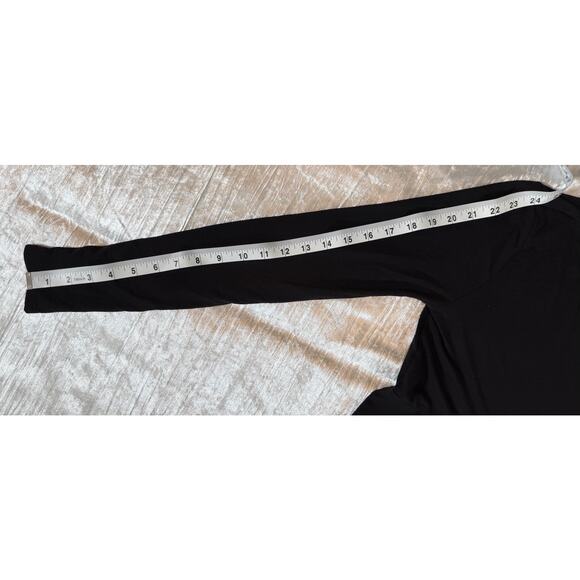 Women's Zenana Premium Long-Sleeve, Pleated Boatneck Shift Dress, Medium, Black - Picture 6 of 10